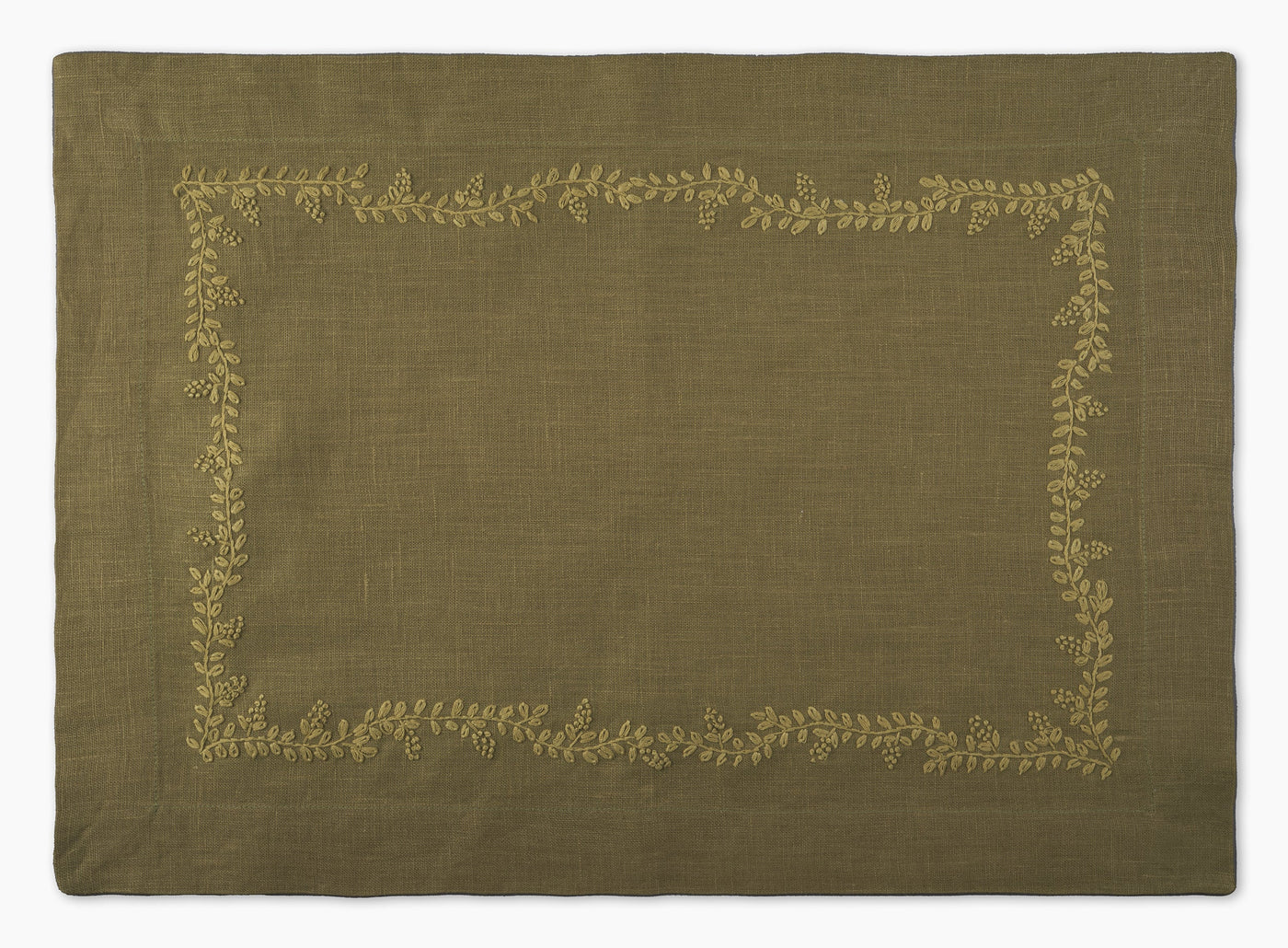 Image of Henry Handwork Prism Vine placemat in color Lime.