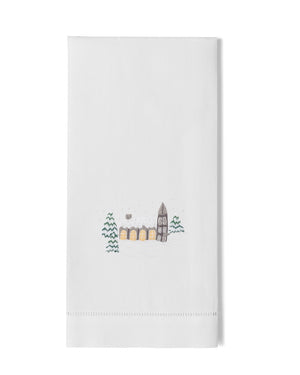 Photo of the Snowy Chapel | Guest Towel ensemble.