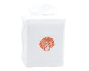 Photo of the Shell Scallop Blush | Tissue Box Cover ensemble.