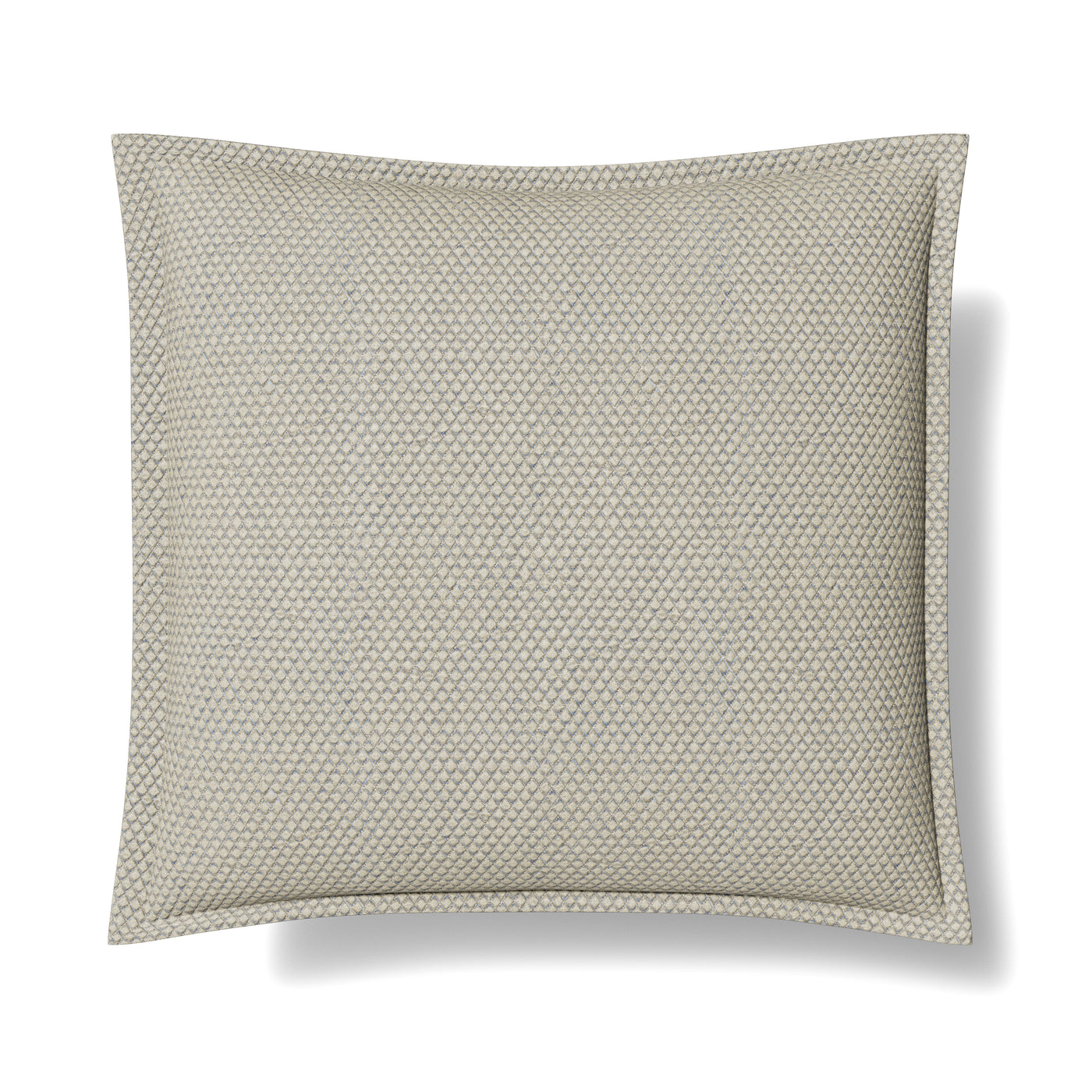Ann Gish Hollywood pillow in sage, honeycomb-textured weave with self-flange border.