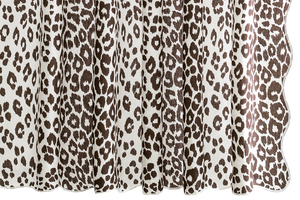 Photo of the Iconic Leopard Shower Curtain ensemble.