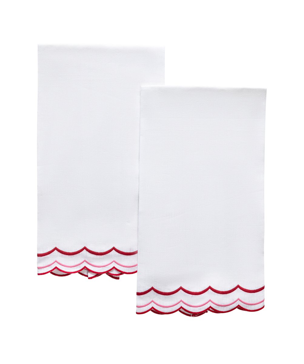 India Three | Scalloped Guest Towel Set