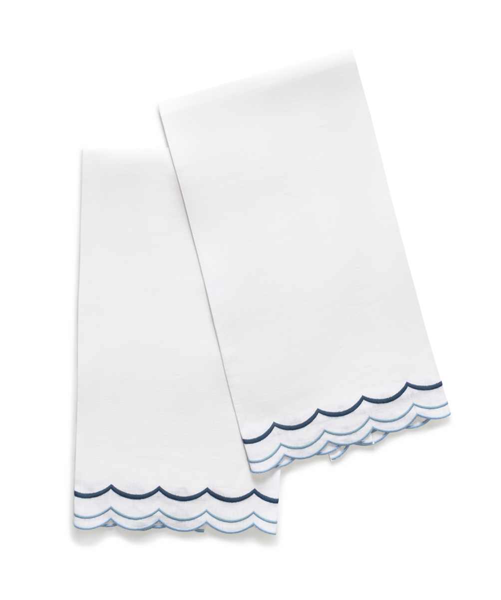 India Three | Scalloped Guest Towel Set