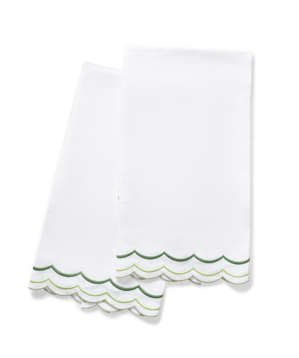 India Three | Scalloped Guest Towel Set
