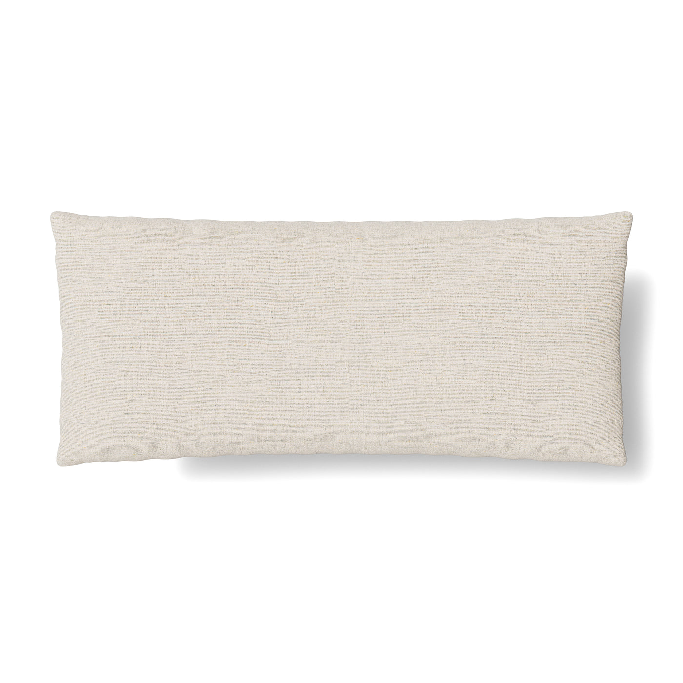 Ann Gish Isla lumbar pillow in natural linen, wide rectangular silhouette on white background.