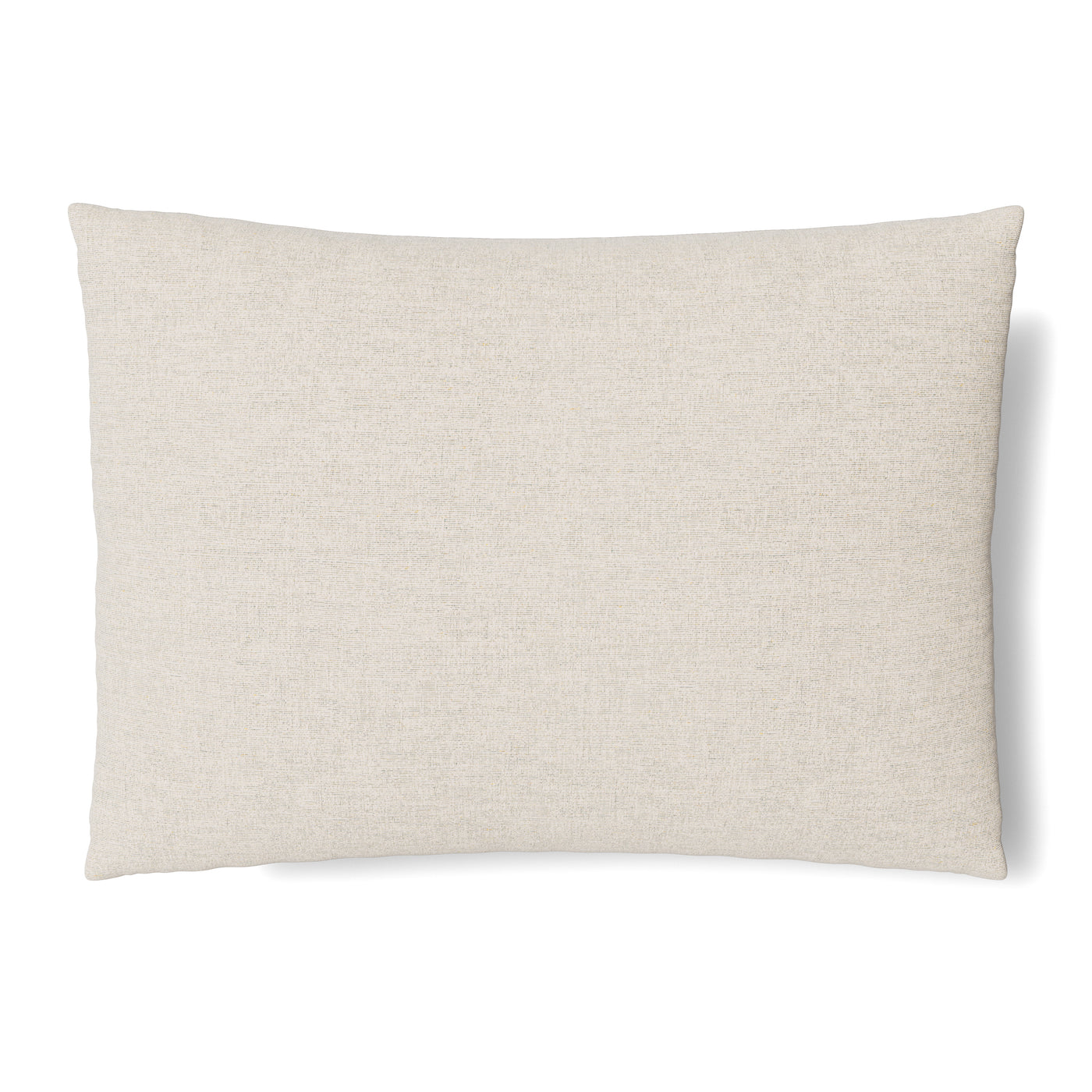 Close-up of Ann Gish Isla sham in ivory, showcasing woven linen texture.