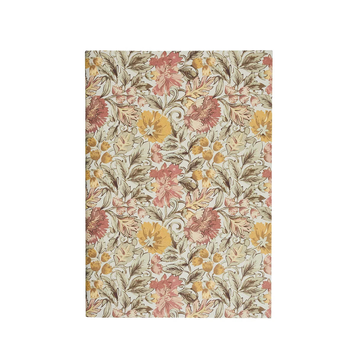 Juliska Willa paper journal with a rose, gold and olive floral cover