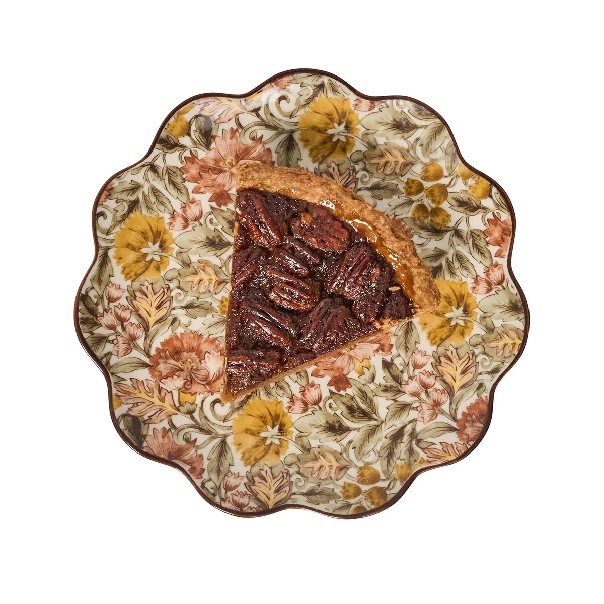 Juliska Willa salad plate with a slice of pecan pie