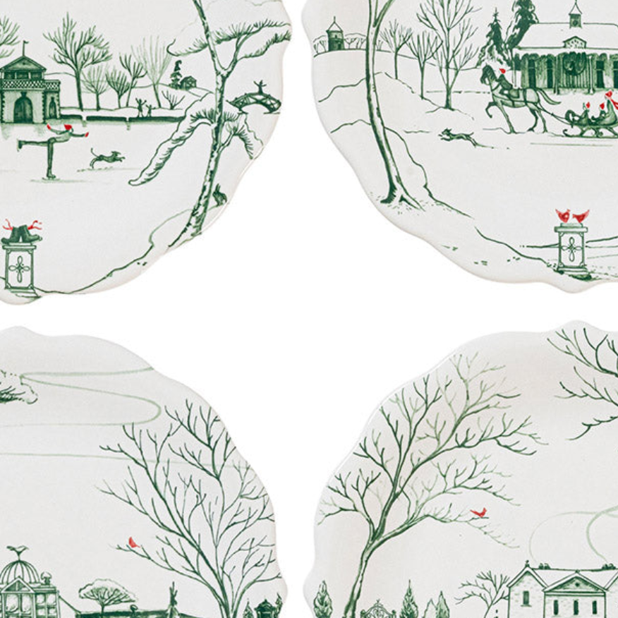 Country Estate Winter Frolic | Party Plate Set
