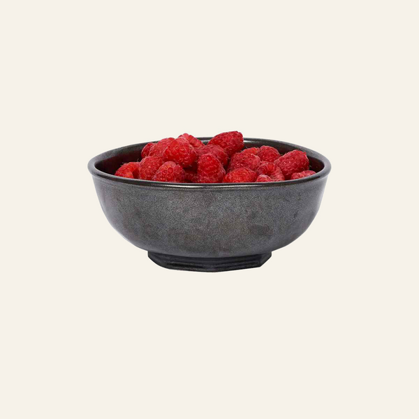 Photo of the Pewter Stoneware | Berry Bowl Set ensemble.