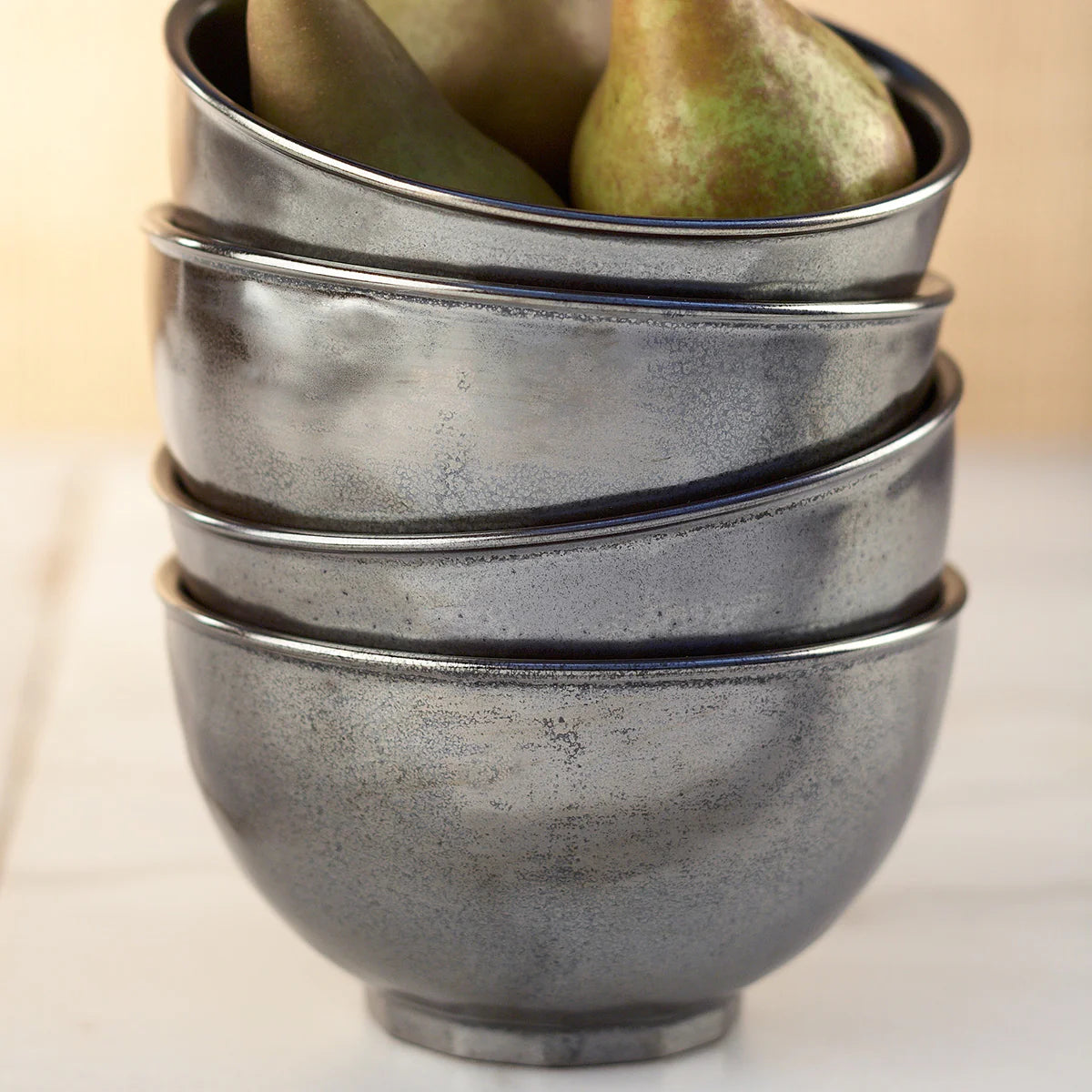 Pewter Stoneware | Cereal Bowl Set