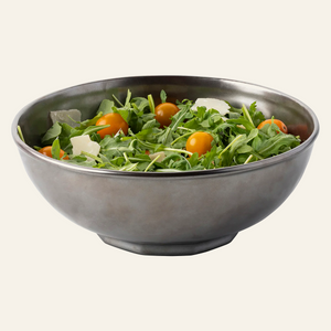 Photo of the Pewter Stoneware | Serving Bowl ensemble.