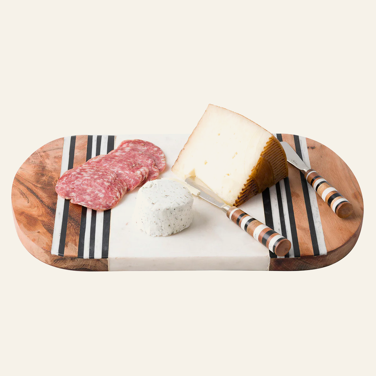 Stonewood Stripe | Serving Board + Spreader Set