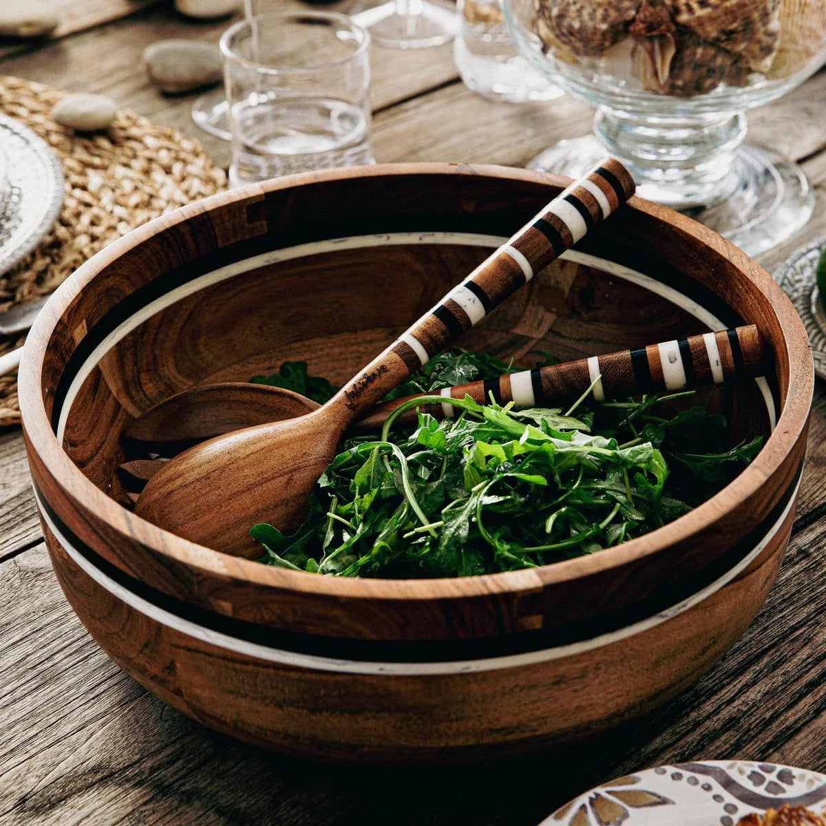 Stonewood Stripe | Salad Server Set