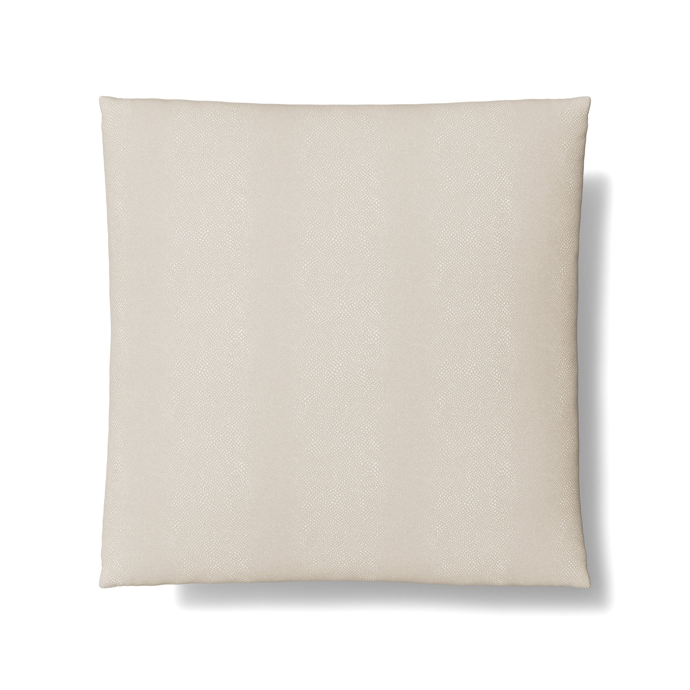 Ann Gish Komodo pillow in ivory, front view showing subtle woven texture.