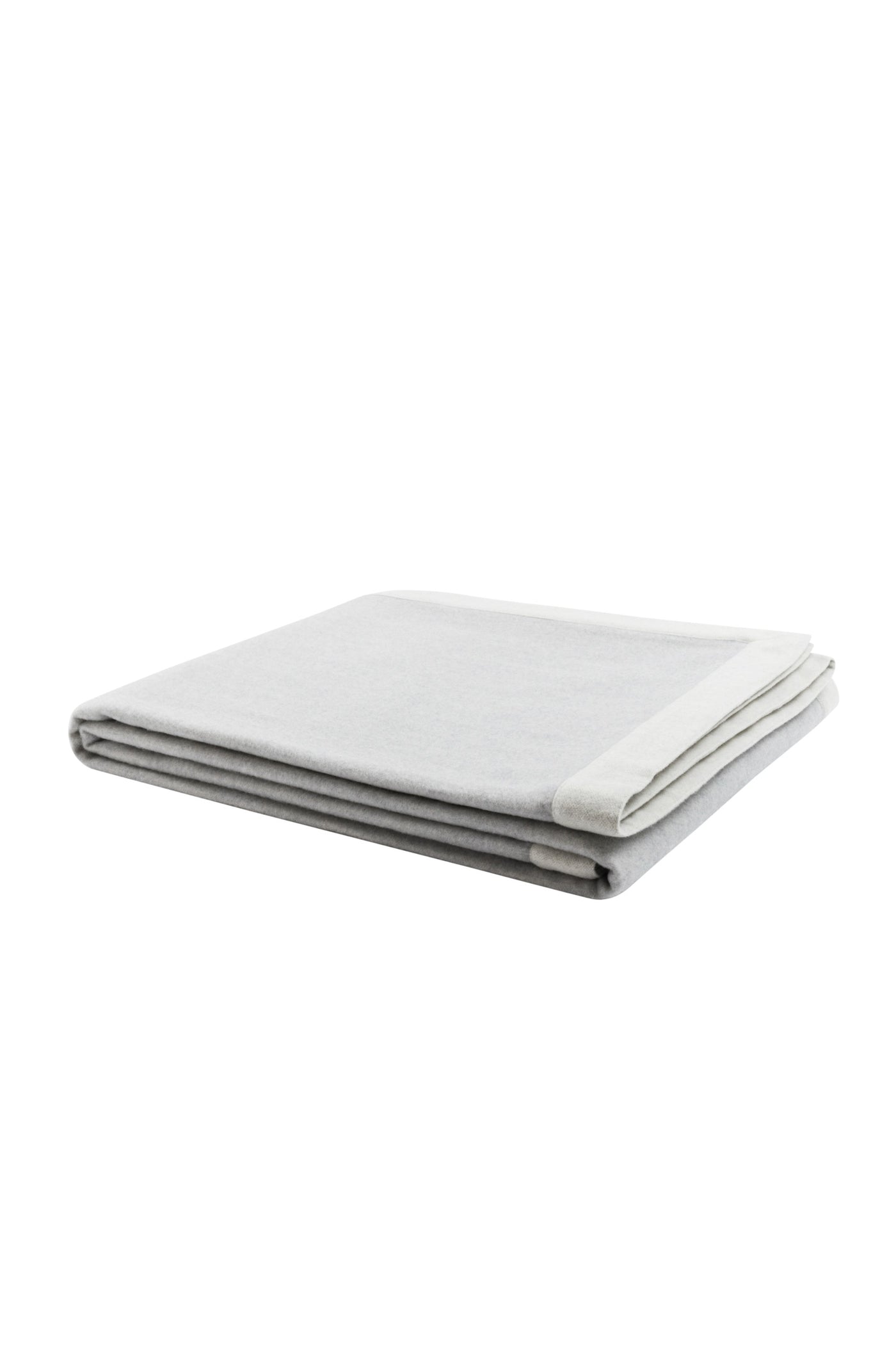 Lanerossi Afrodite blanket folded flat, silver-grey wool, clean edge detail.