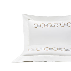 Photo of the Links | Embroidered Sham ensemble.