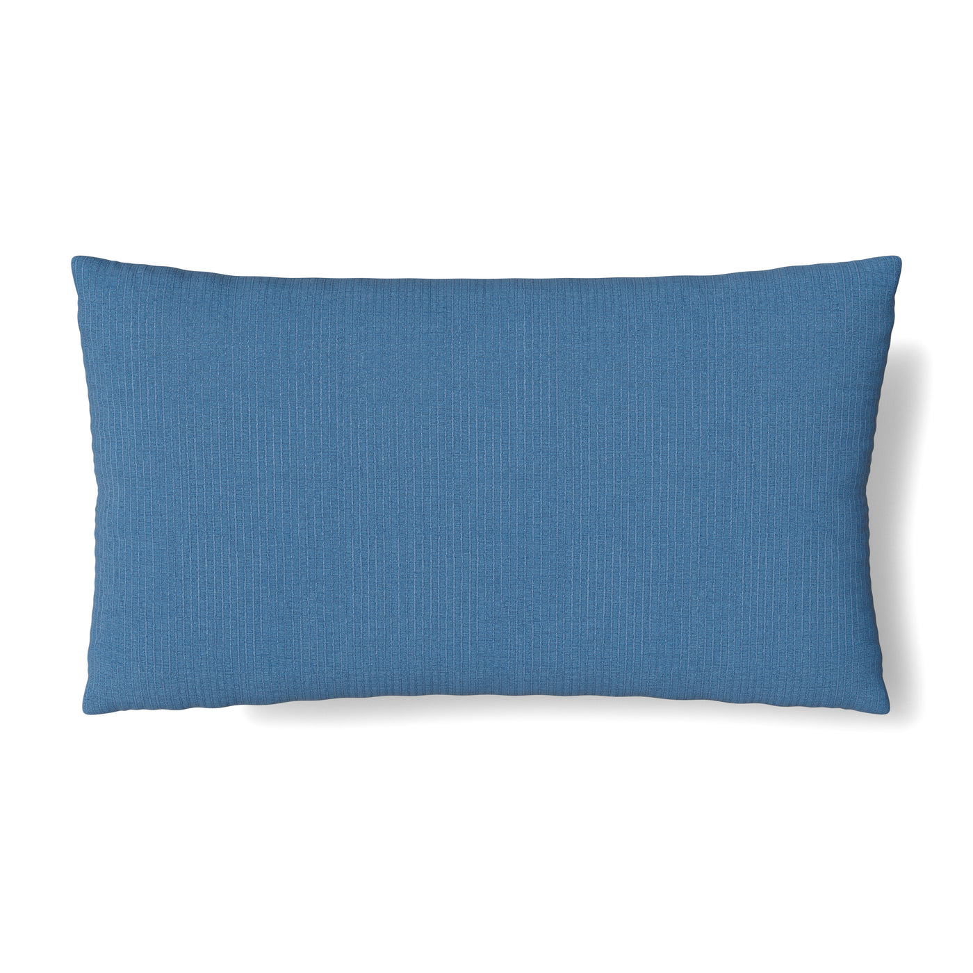 Ann Gish Lamina lumbar pillow in cobalt blue, subtle woven texture visible across face.