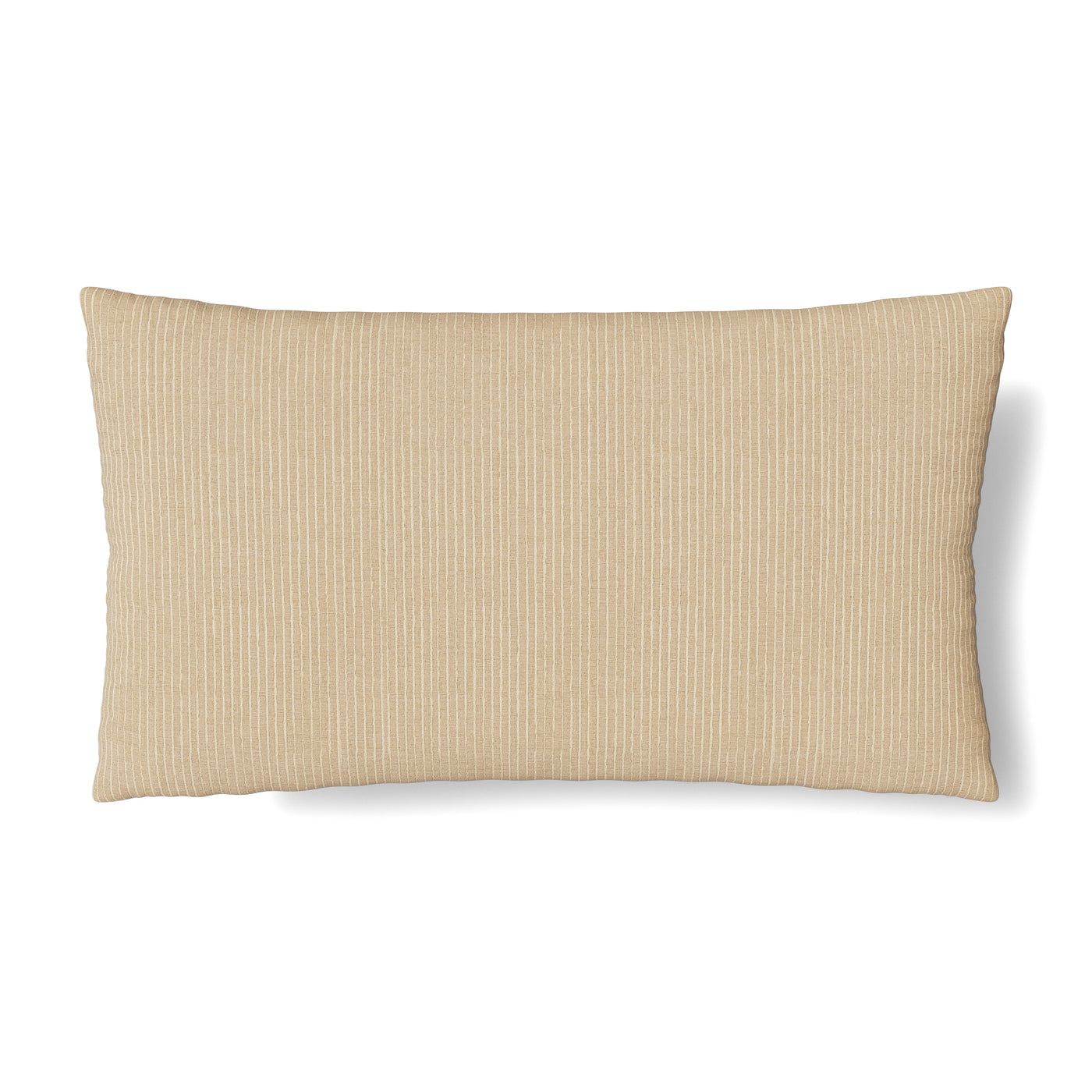 Reverse side of Ann Gish Lamina pillow showing sand ribbed texture detail.