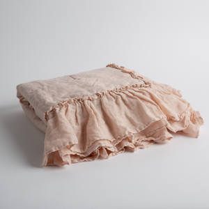 Photo of the Linen Whisper | Baby Blanket ensemble.
