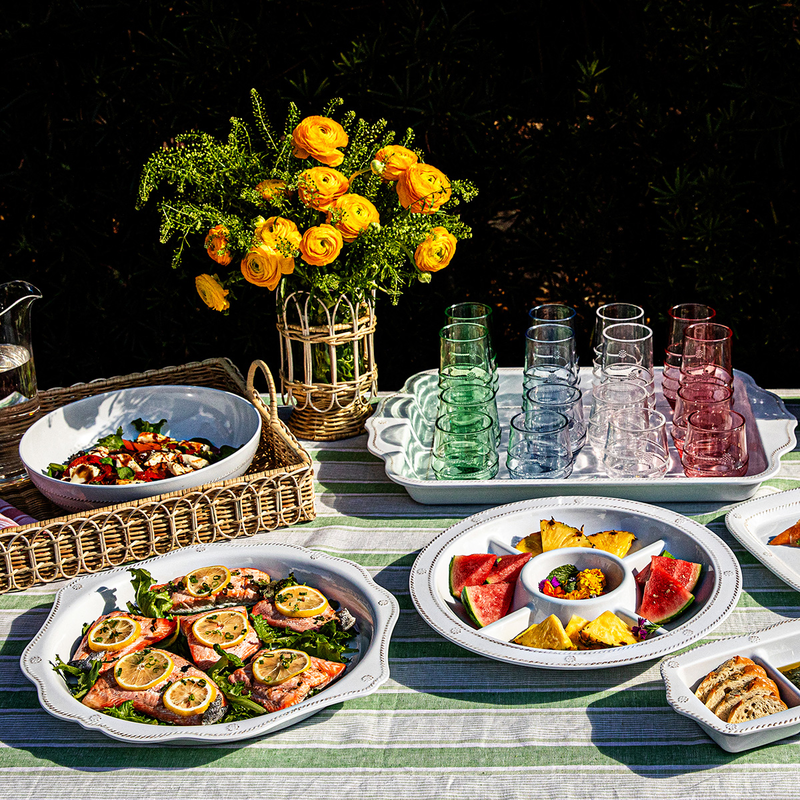 Berry & Thread Melamine | Triple Section Server Set