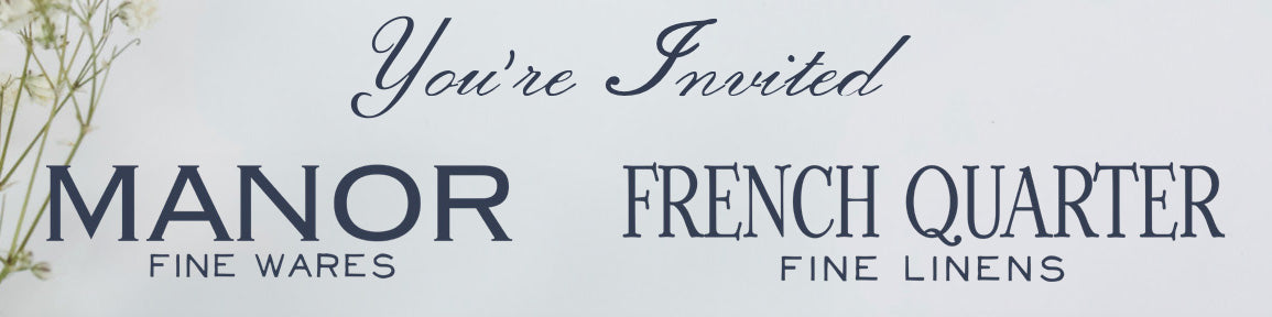 Image of Manor and FQ logos with "You're Invited" text.