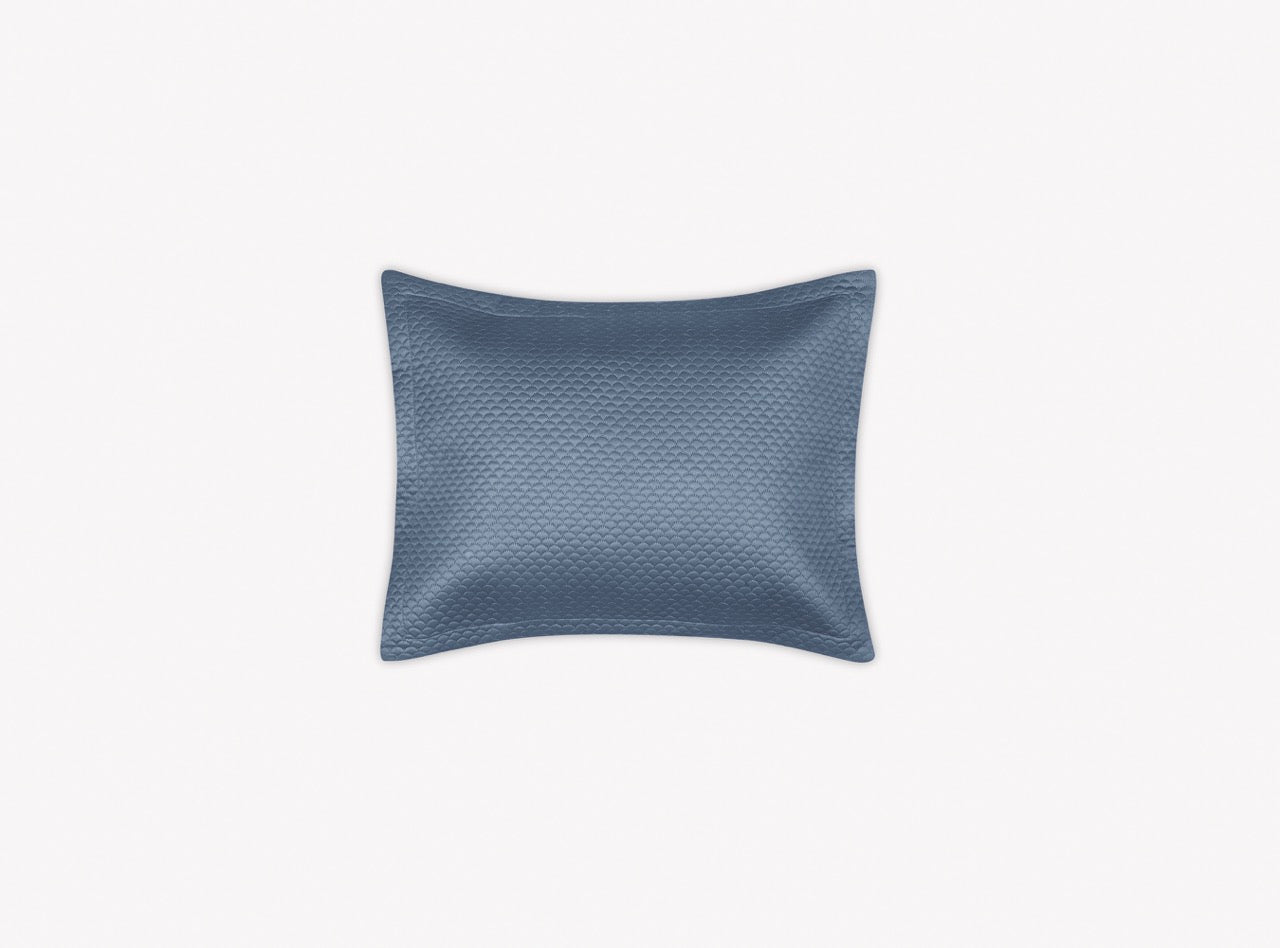 Image of Matouk Alba Boudoir Sham in color Steelblue