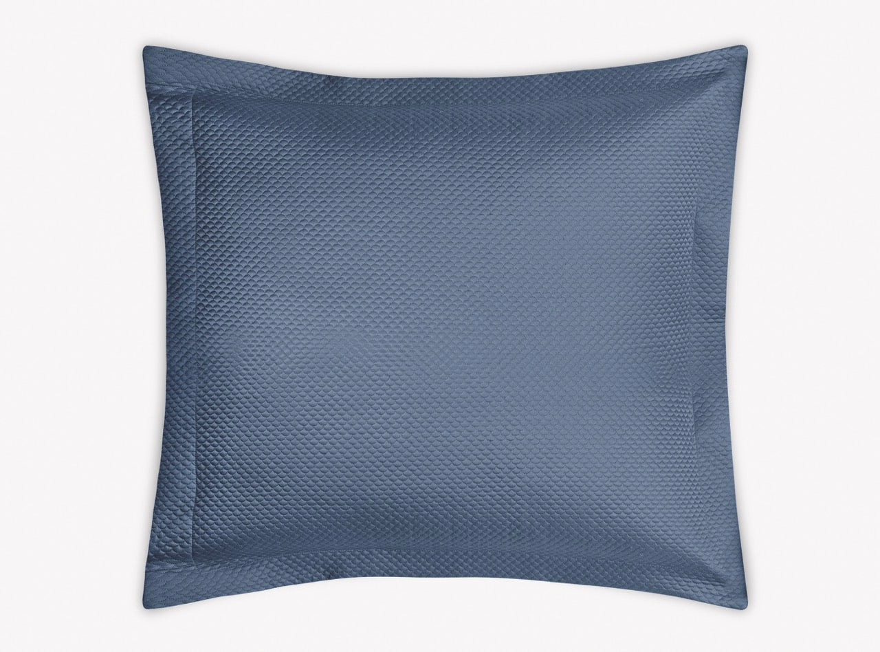 Image of Matouk Alba Euro Sham in color Steelblue