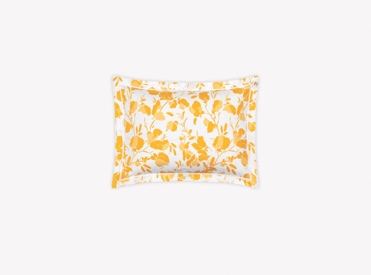 Image of Matouk Alexandra boudoir sham in color goldenrod.