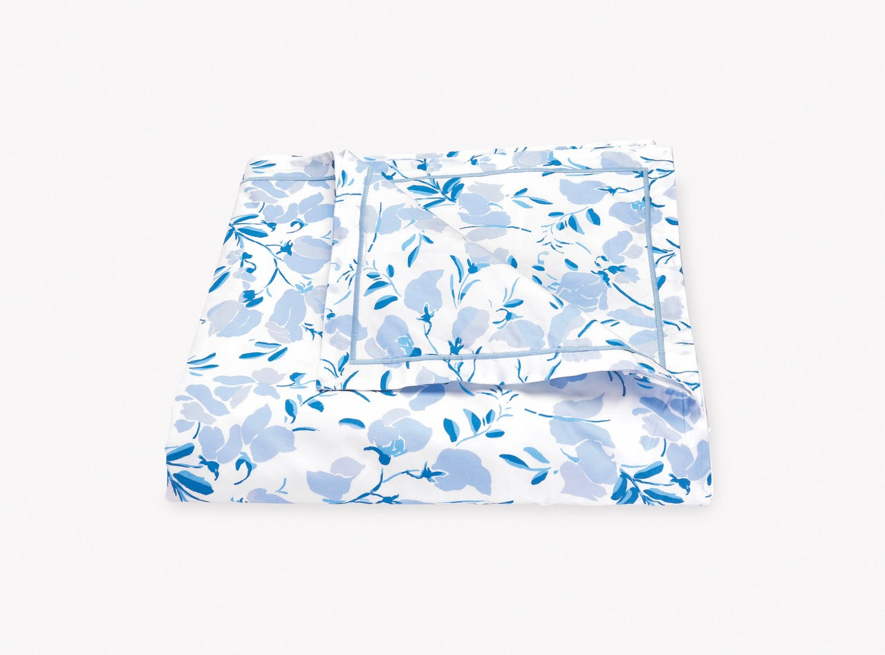 Image of Matouk Alexandra duvet in color sky.