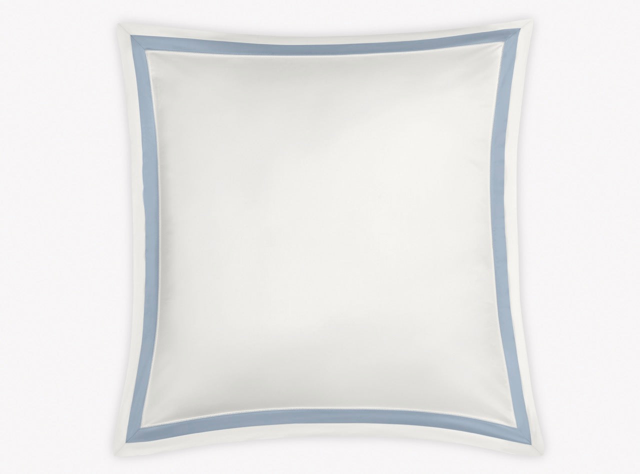 Image of Matouk Ambrose euro sham in color bonehazy blue.