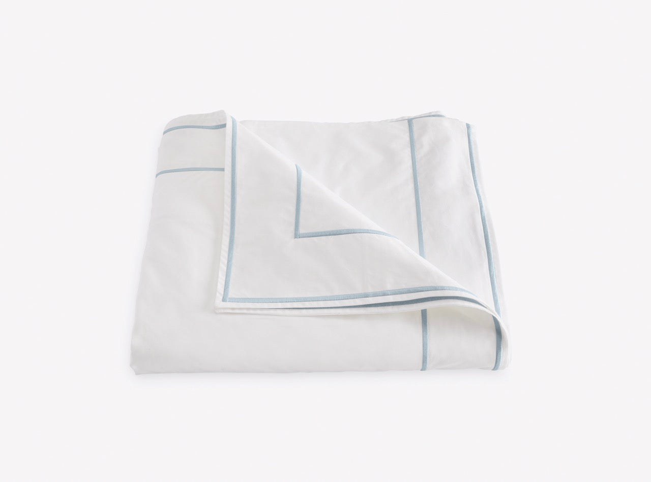 Image of Matouk Ansonia duvet in color blue.