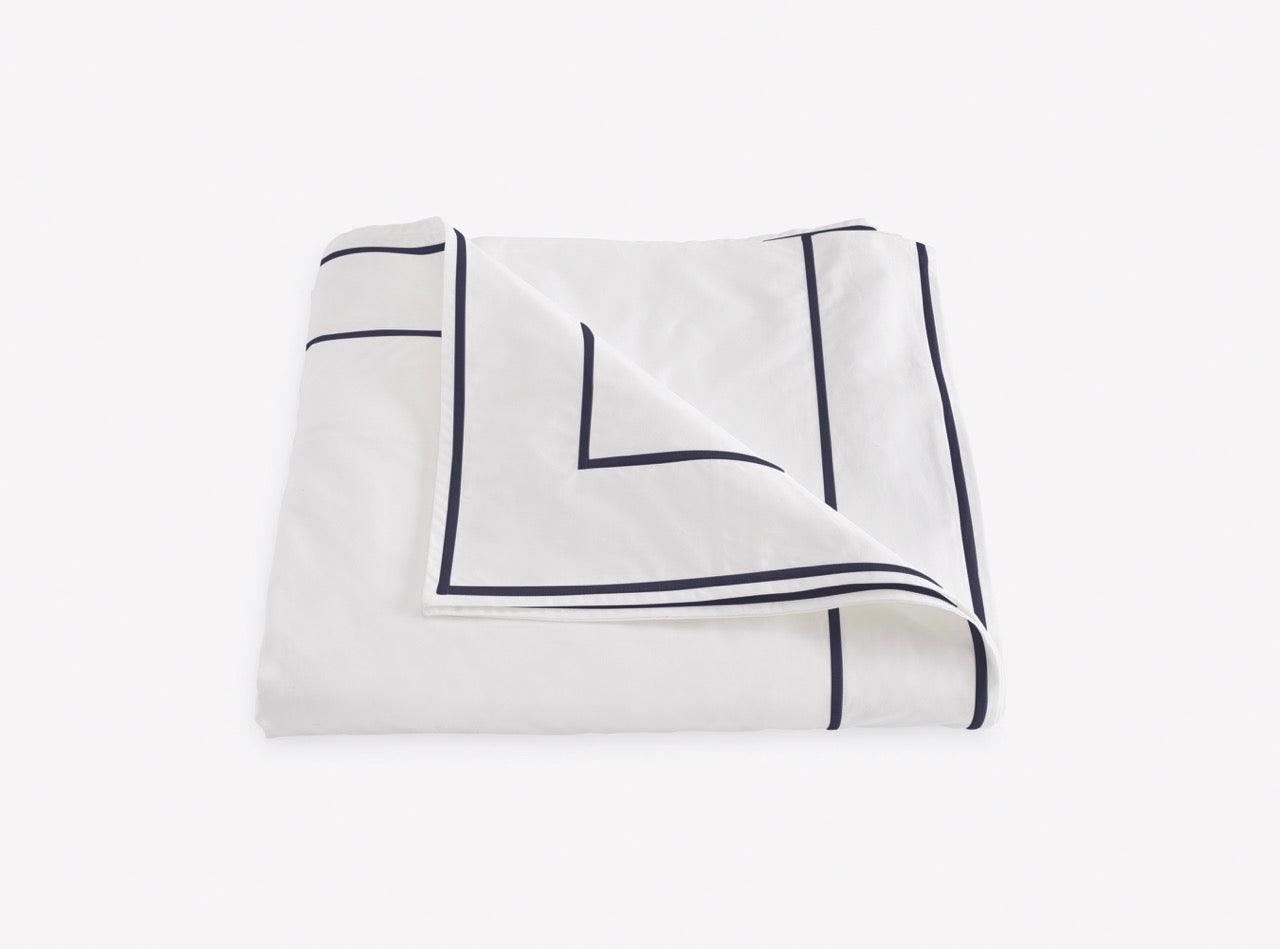 Image of Matouk Ansonia duvet in color navy.