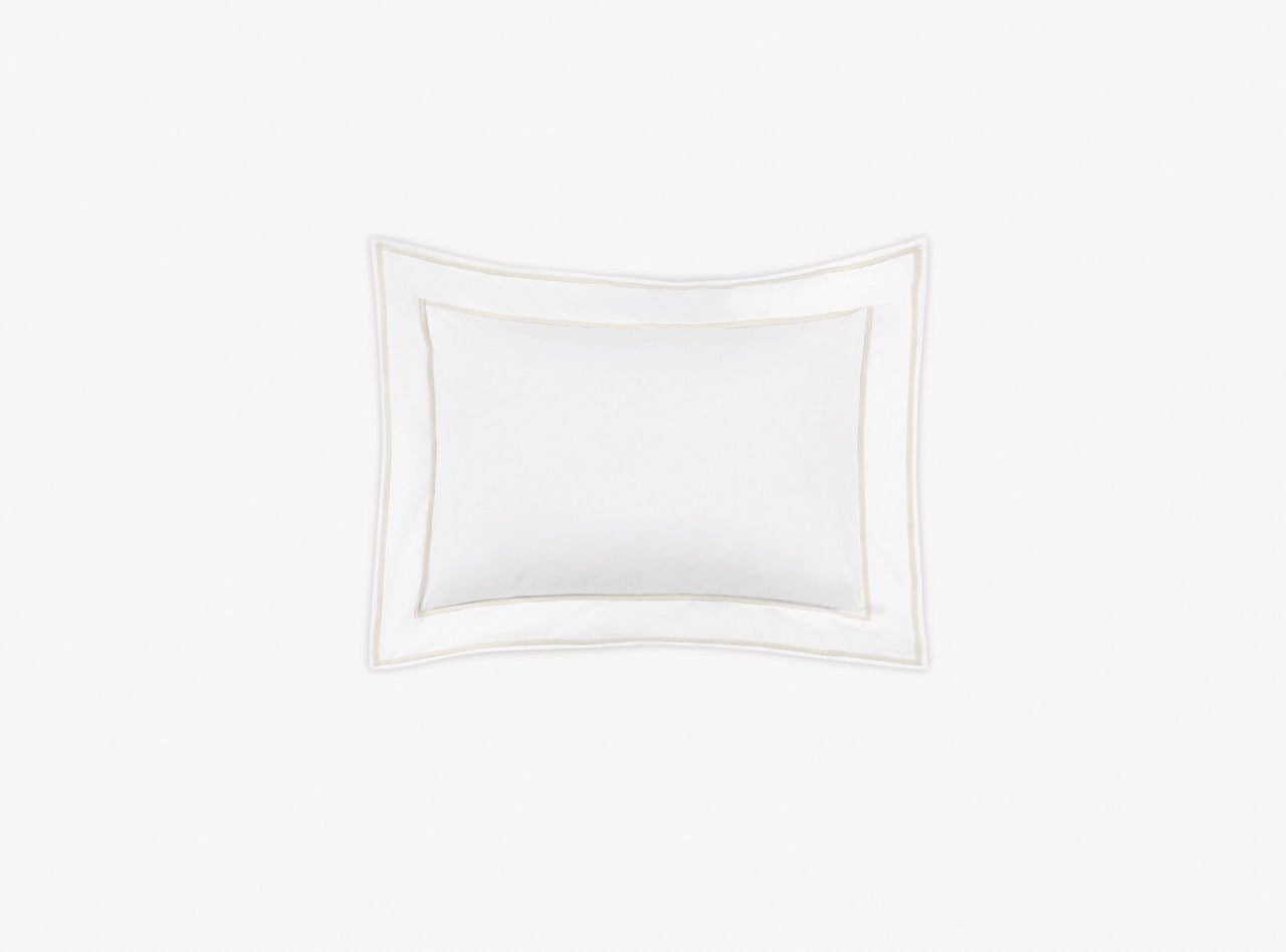 Image of Matouk Ansonia boudoir sham in color ivory.