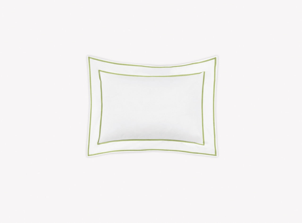 Image of Matouk Ansonia boudoir sham in color leaf.