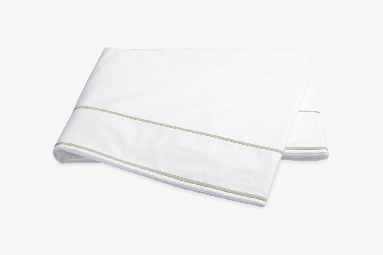 Image of Matouk Ansonia flat sheet in color almond.