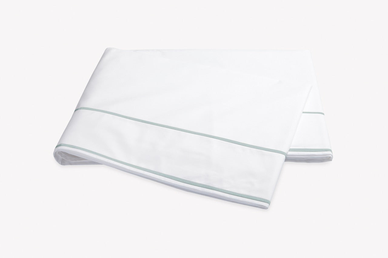 Image of Matouk Ansonia flat sheet in color jade.