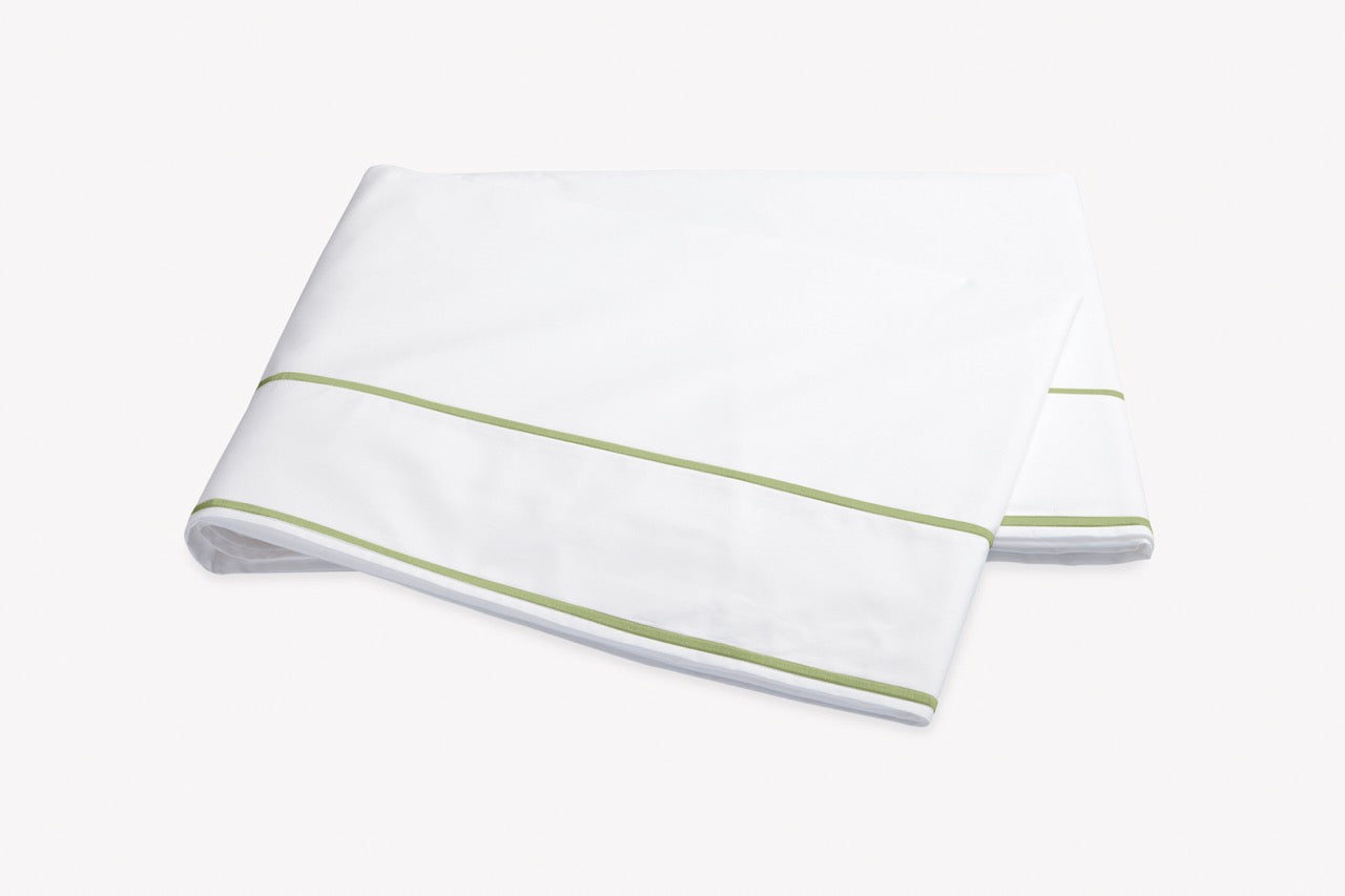 Image of Matouk Ansonia flat sheet in color leaf.