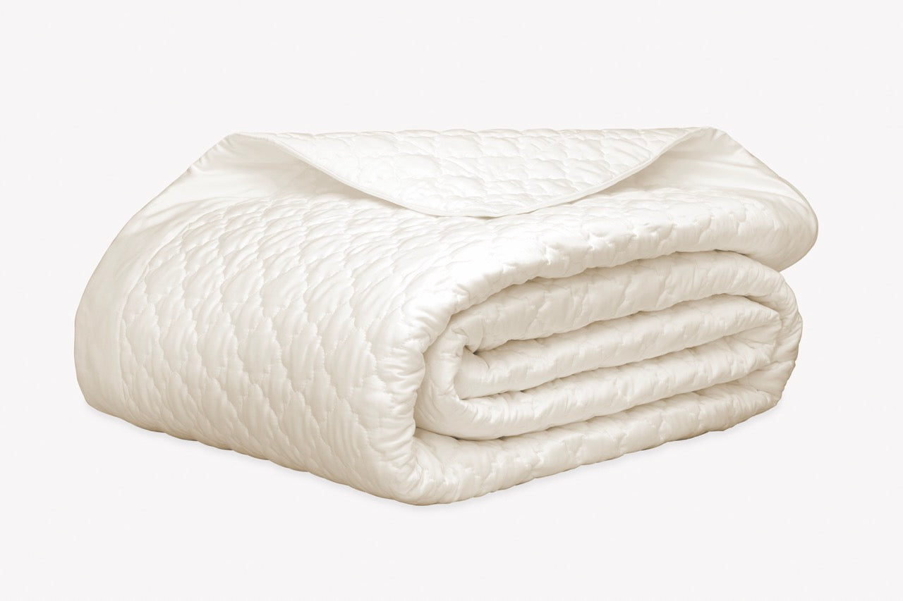 Image of Matouk Ava quilt in color ivory.