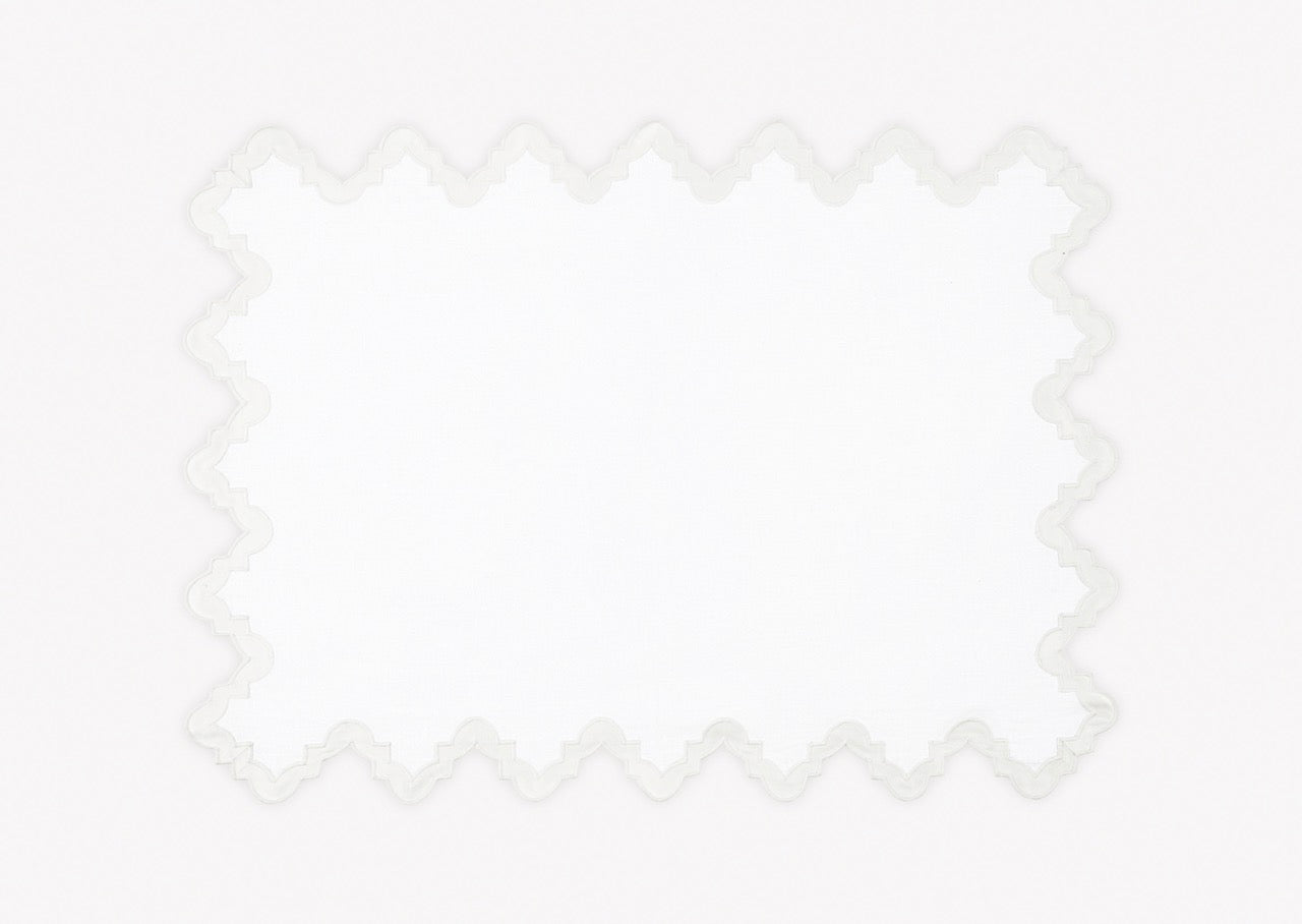 Image of Matouk Aziza placemat in color bone.