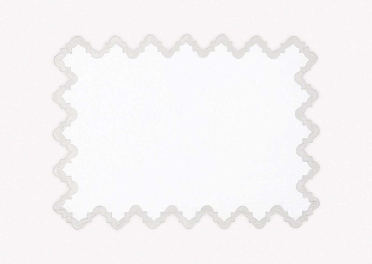 Image of Matouk Aziza placemat in color silver.