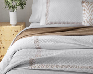 Photo of the Astor Braid Matelassé | Coverlet ensemble.