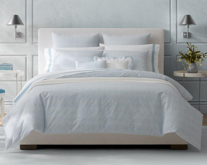 Photo of the Duma Diamond Bedding Schumacher Collection | Duvet Cover ensemble.