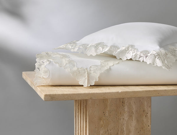 Photo of the Virginia | Lace Piqué Coverlet ensemble.