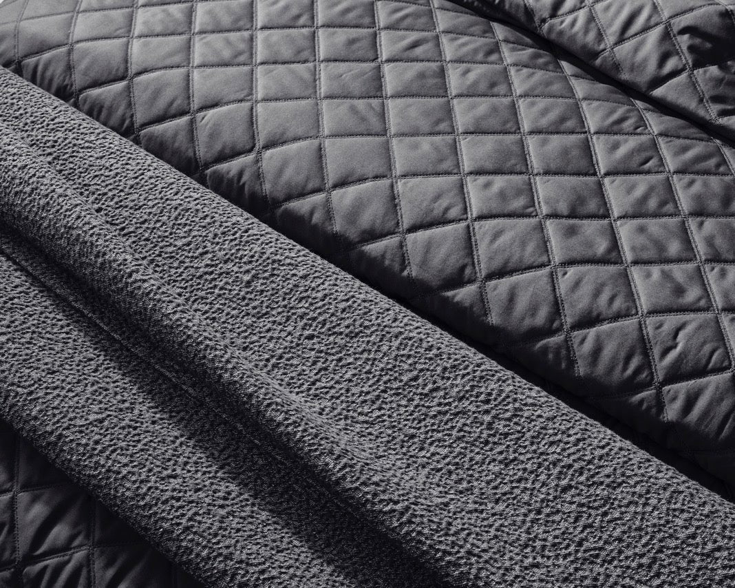 Image of Matouk Milano Malibu quilt in color detail.