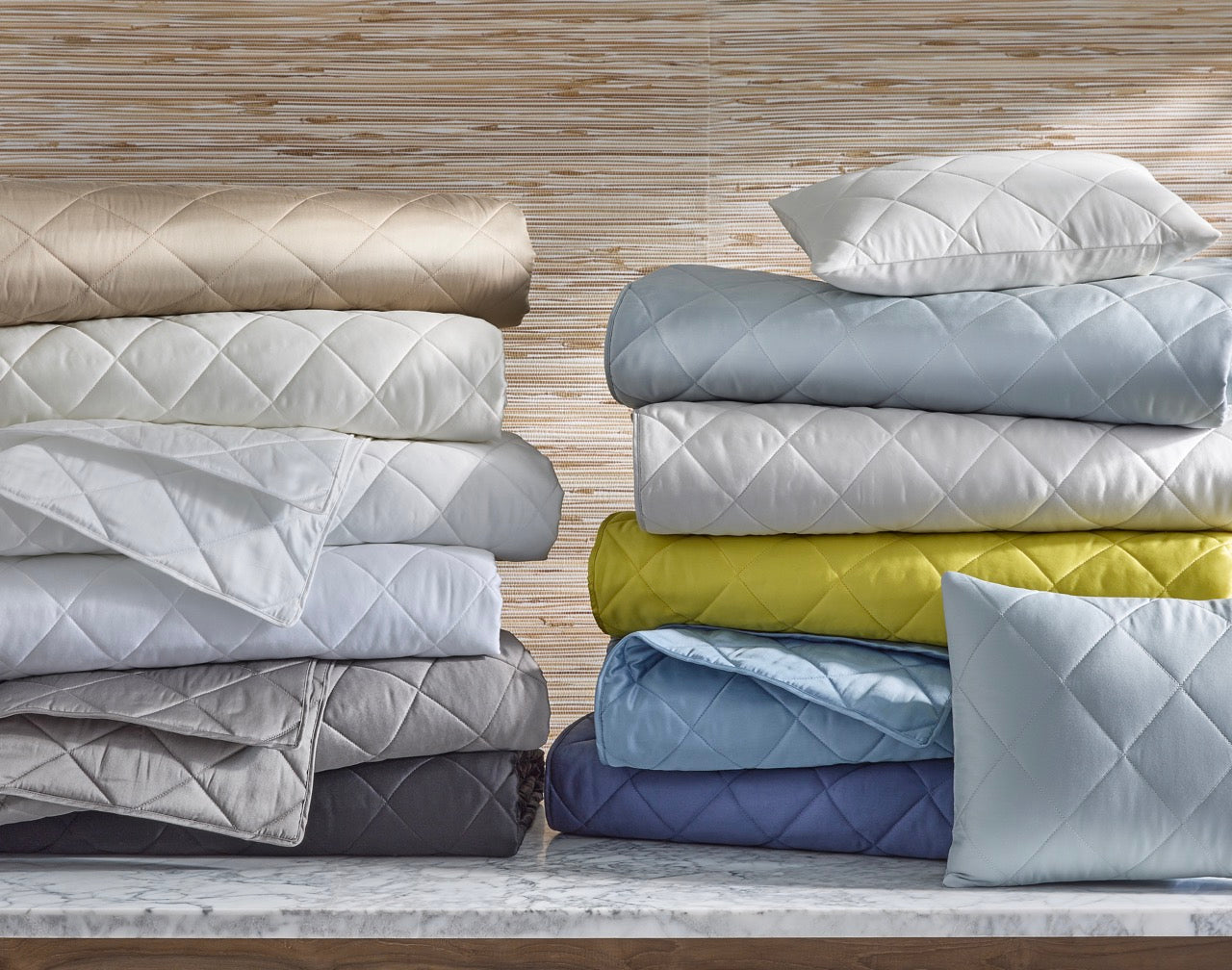 Image of Matouk Bed Nocturne Quilt Stack.