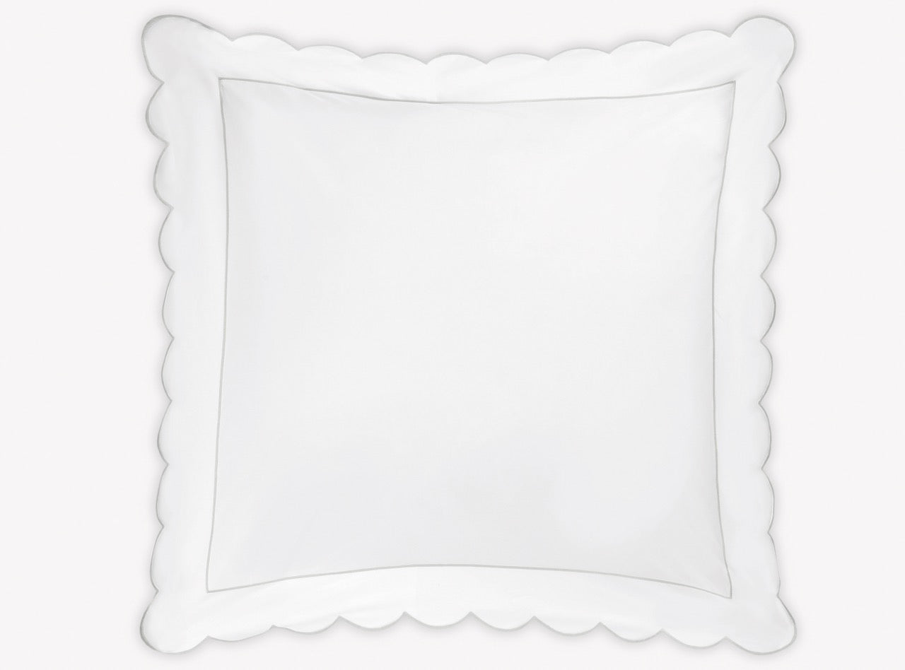 Image of Matouk Butterfield euro sham in color silver.