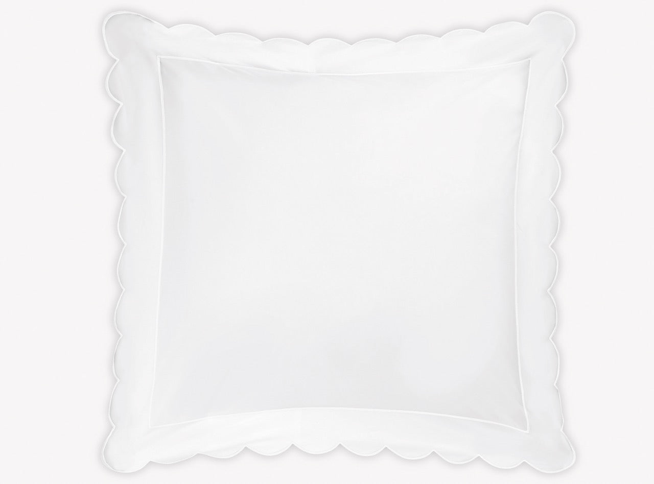 Image of Matouk Butterfield euro sham in color white.