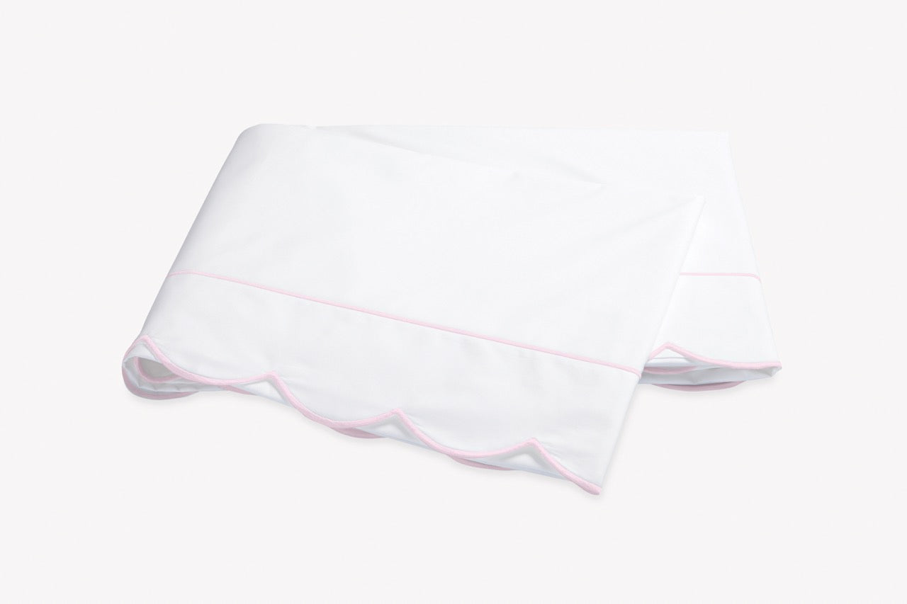 Image of Matouk Butterfield flat sheet in color pink.