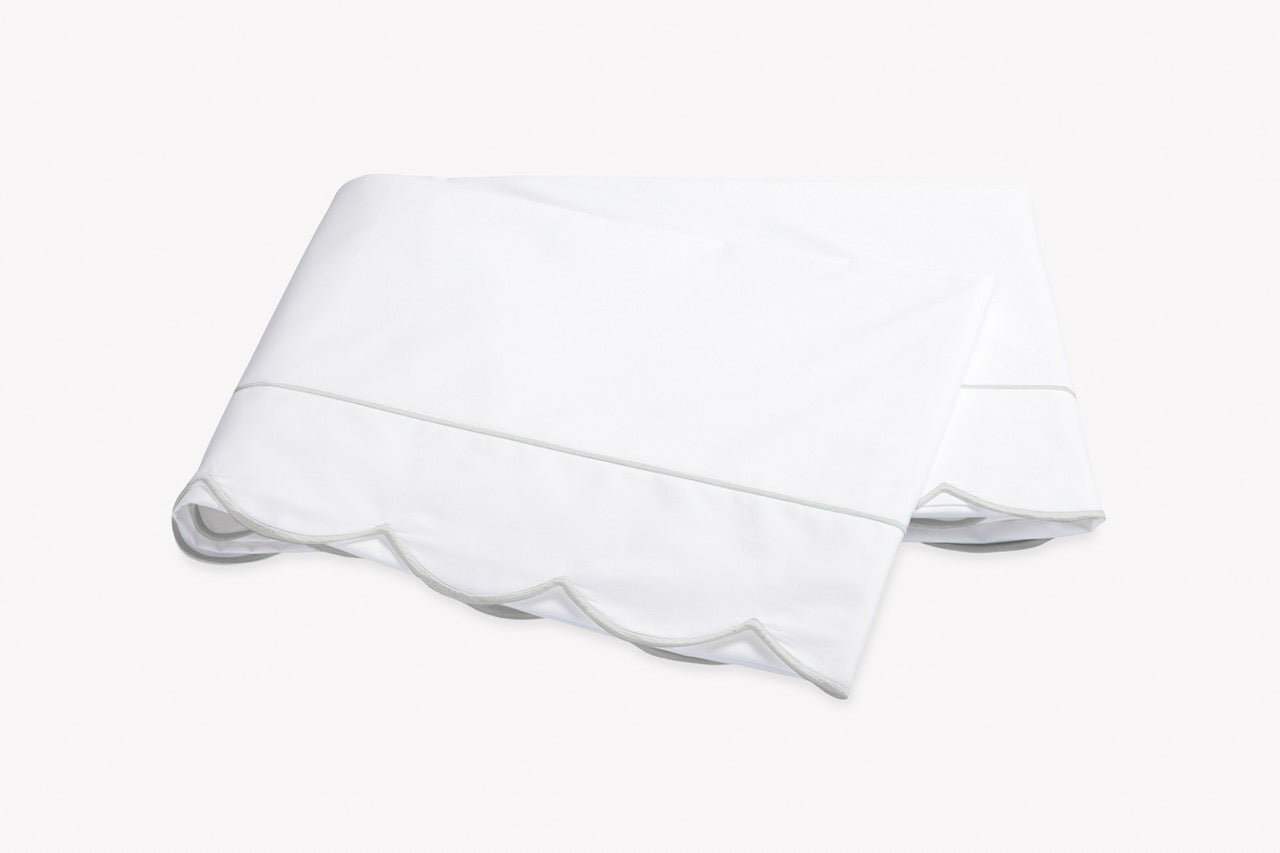 Image of Matouk Butterfield flat sheet in color silver.